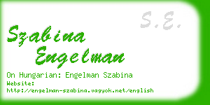 szabina engelman business card
